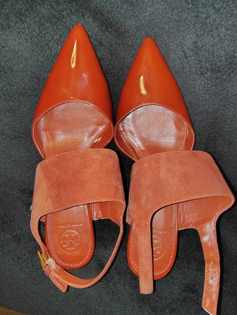 Troy Burch Reddish Orange Pump Size 7 1/2